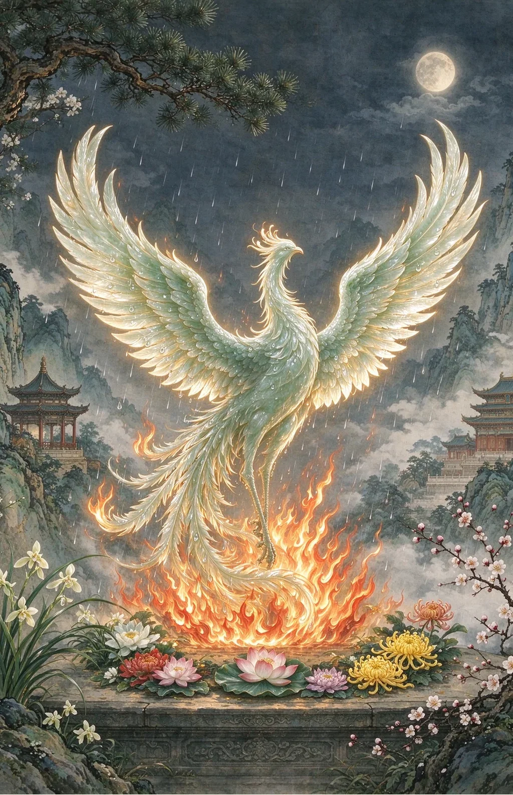 Chinese-inspired illustration for The Jade Phoenix (玉鳳新生)