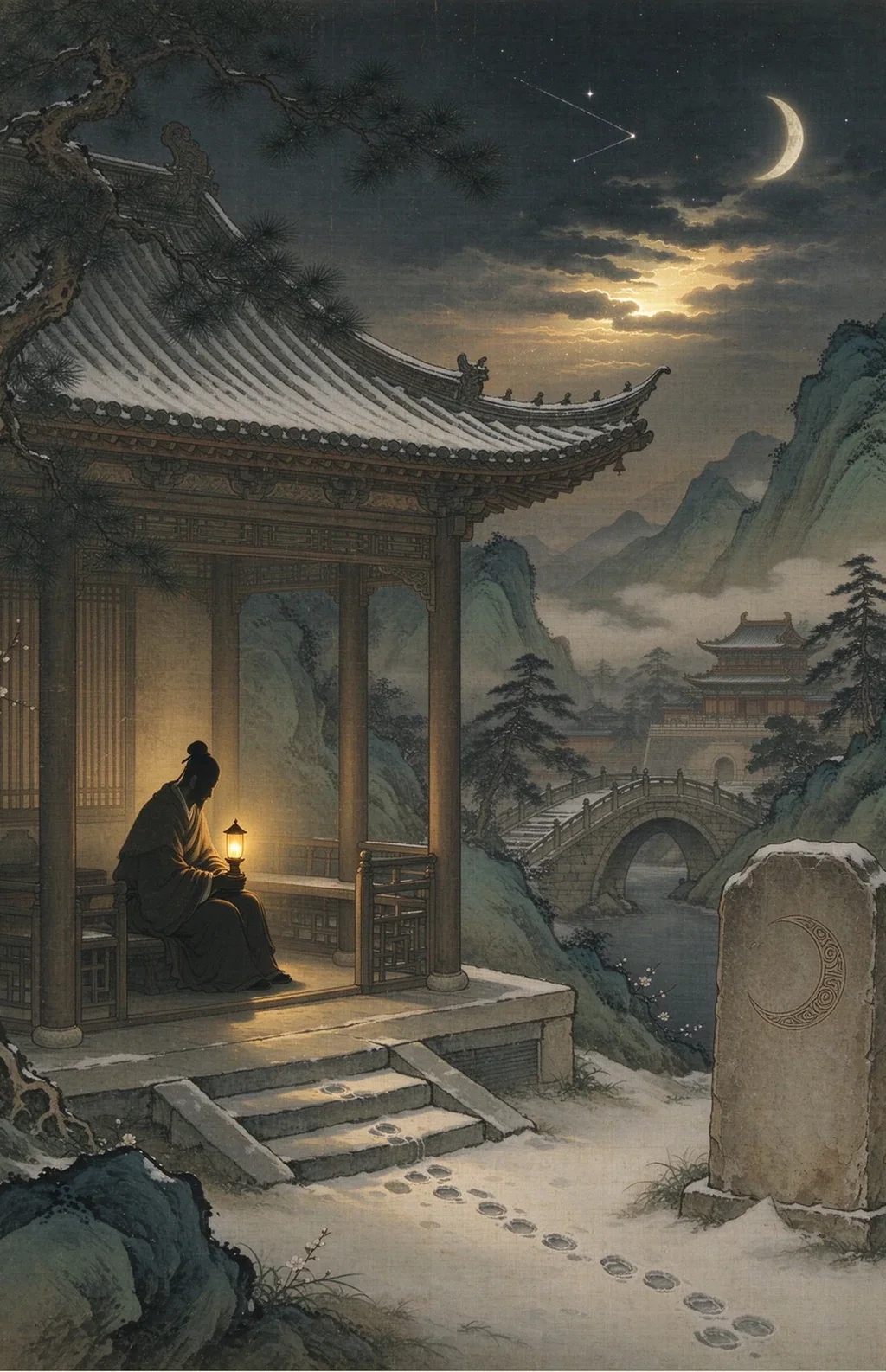 Chinese-inspired illustration for The Long Night (長夜待明)